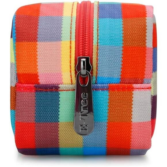 Small Canvas Makeup Bag Travel Toiletry Organizer Cosmetic Pouch Zipper Case - Picture 5 of 7